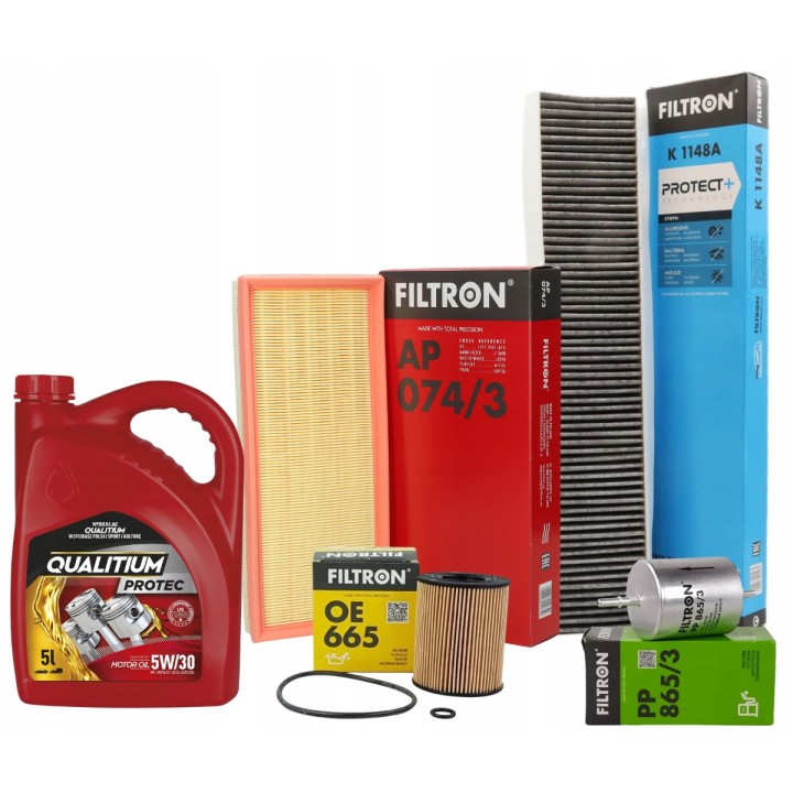 5L OLEJ 5W30 QUALITIUM ZESTAW FILTRÓW FORD MONDEO III MK3 1.8 2.0