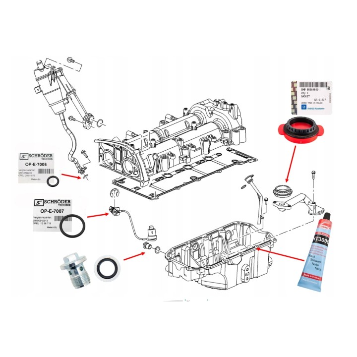 FILTR MOTUL 5W30 USZCZELKA SMOKA USZCZELNIACZ POMPY OLEJU INSIGNIA 2.0CDTI