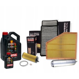 OLEJ 5W30 6L MOTUL ZESTAW 4X FILTRÓW BMW E60 E61 520D N47