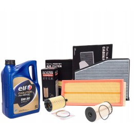 5W30 5L ELF AUDI A3 8P 1.9 2.0 TDI VW TOURAN ZESTAW FILTRÓW SKODA SEAT