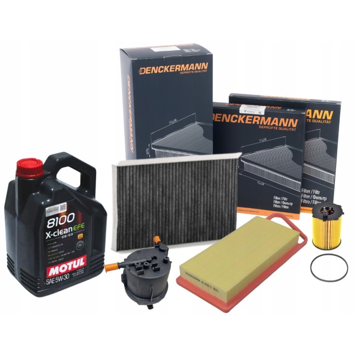 MOTUL 5W30 5L ZESTAW FILTRÓW CITROEN C2 C3 PEUGEOT 307 1007 1.4HDI 68KM