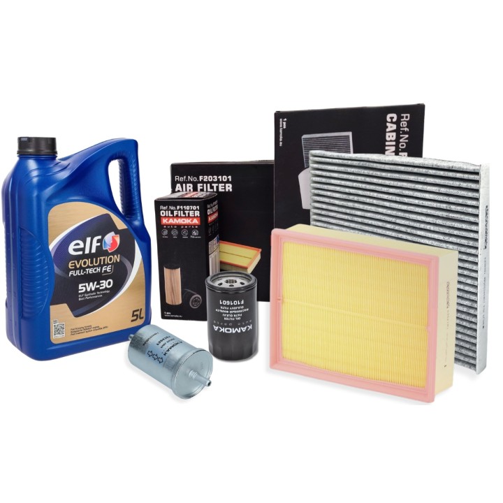 OLEJ 5W30 ELF 5L ZESTAW FILTRÓW AUDI A4 B6 B7 2.0 130KM 150KM ALT