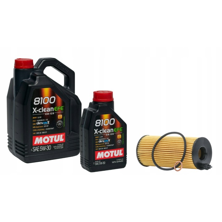 6L OLEJ MOTUL 5W30 + FILTR OLEJU BMW F10 F11 F20 F30 F82 E90 E92 E87