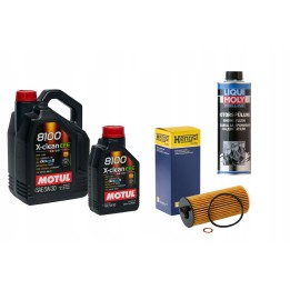 6L OLEJ MOTUL 5W30 + FILTR + PŁUKANKA BMW F10 F11 F20 F30 F82 E90 E92 E87