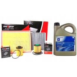 ZESTAW FILTRÓW + OLEJ GM 5W30 DEXOS 2 - OPEL INSIGNIA A 2.0CDTI