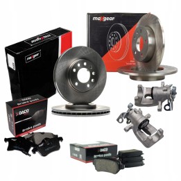 TARCZE 280MM PRZÓD TYŁ 264MM + KLOCKI + ZACISKI OPEL ZAFIRA ASTRA G LUCAS