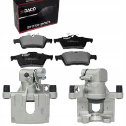 2x ZACISKI TYŁ + KLOCKI do FORD FOCUS II MK2 C-MAX I VOLVO C30 V50 MAZDA 3