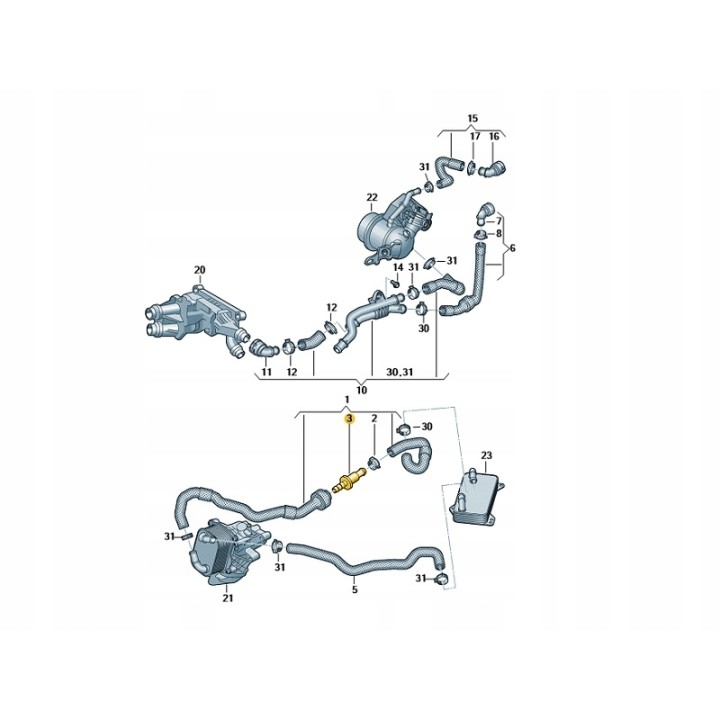 Oryg. Nowy Termostat Audi VW 2.0TDI 1K0121113A