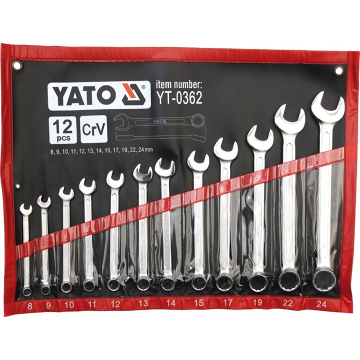 YATO KLUCZE PŁASKO-OCZKOWE 8-24 12SZT