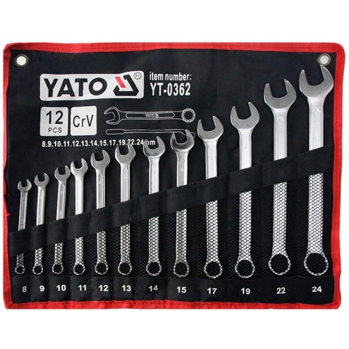 YATO KLUCZE PŁASKO-OCZKOWE 8-24 12SZT