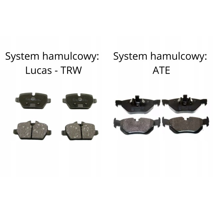 KLOCKI HAMULCOWE TYLNE DO BMW E81 E87 E90 E91 E91 TYŁ SYSTEM LUCAS TRW