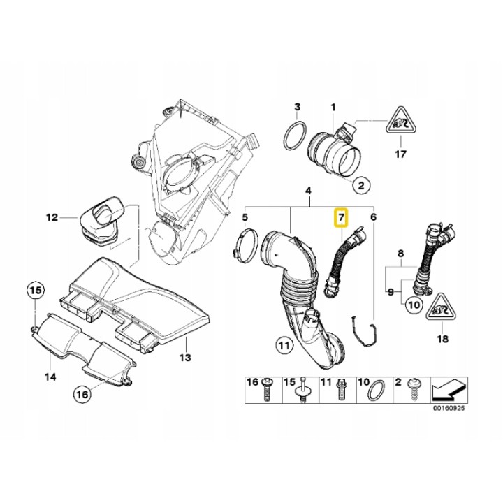 WĄŻ PRZEWÓD ODMY N47 BMW F10 F30 E90 E87 2.0D