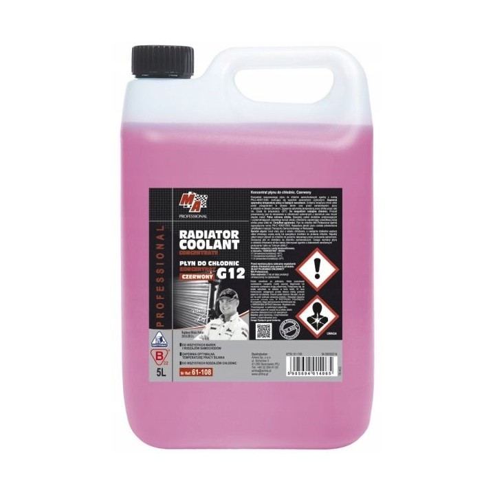 MOJE AUTO PŁYN DO CHŁODNIC 5L CZERWONY JAKOŚĆ G12 KONC. NA DODATKACH BASF R