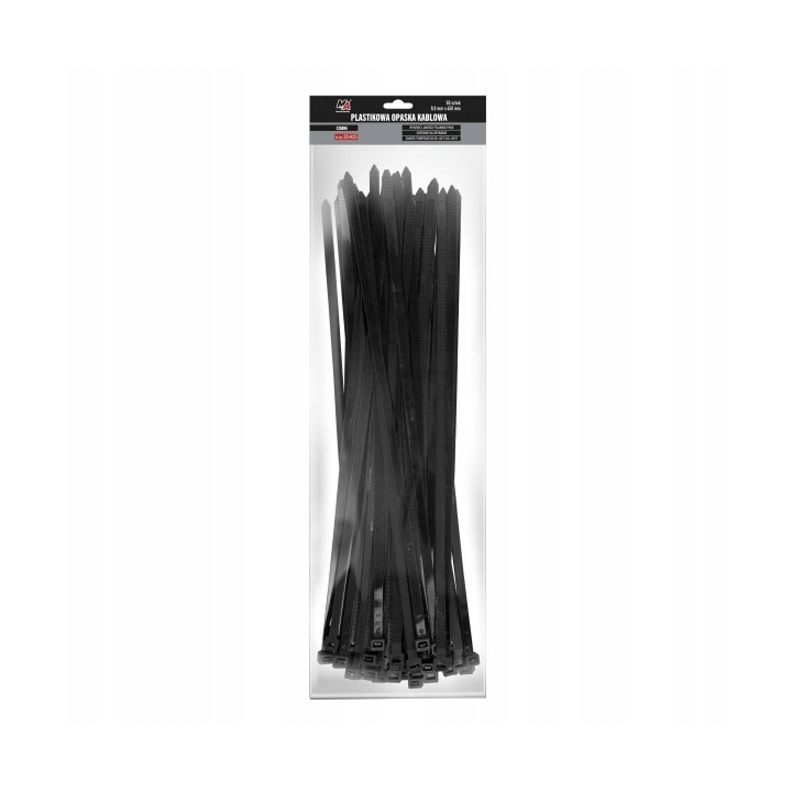 MOJE AUTO OPASKA PLASTIKOWA 9X450 (1 OPAK. = 50 SZT) CZARNA