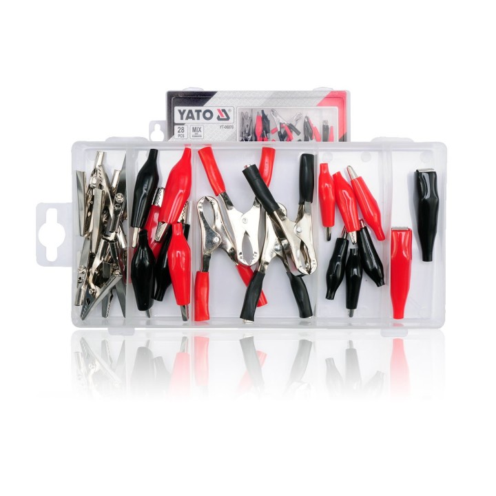 YATO ZESTAW KROKODYLKÓW ELEKTRYCZNYCH 28SZT.