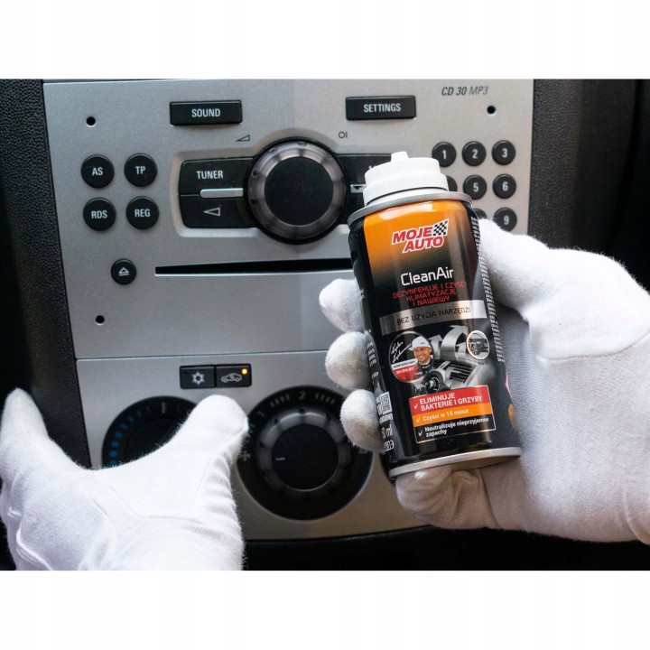 MOJE AUTO ŚRODEK BIOBÓJCZY DO CZYSZCZENIA KLIMATYZACJI CLEAN AIR BLACK 150M