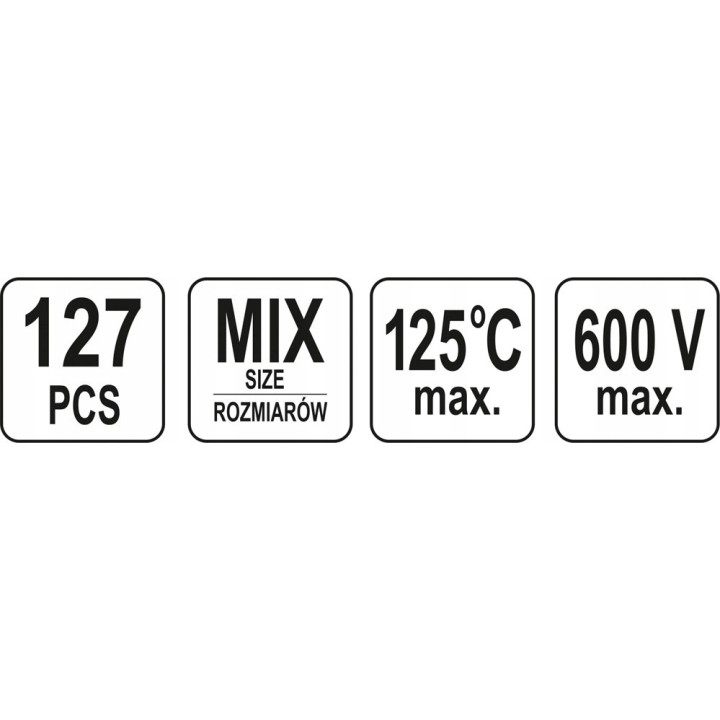 YATO ZESTAW KOSZULEK TERMOKURCZ 127SZT MIX