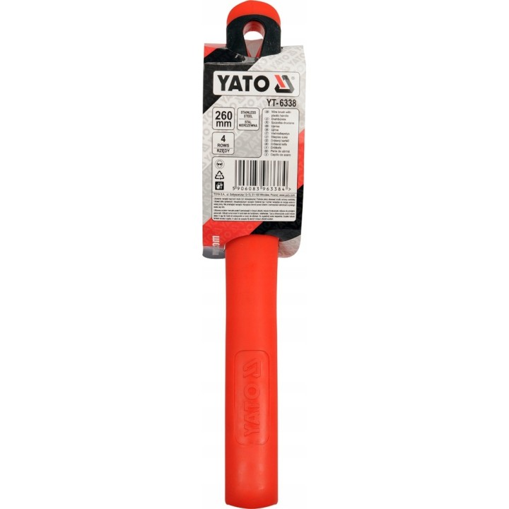YATO SZCZOTKA DRUCIANA Z PLASTIKOWA