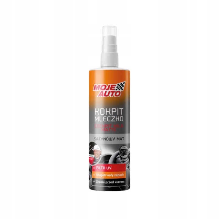 MOJE AUTO KOKPIT MATOWY MLECZKO BLACK 300ML / MOJE AUTO