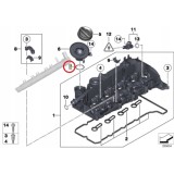 11128510539 USZCZELKA KRÓĆCA WLEWU OLEJU ORYGINAŁ OE BMW E90 E91 X1 X3 X5