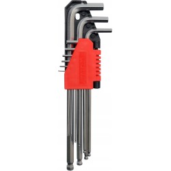 YATO KLUCZE HEX KULKA 9CZ.1,5-10MM DŁUGIE CRV