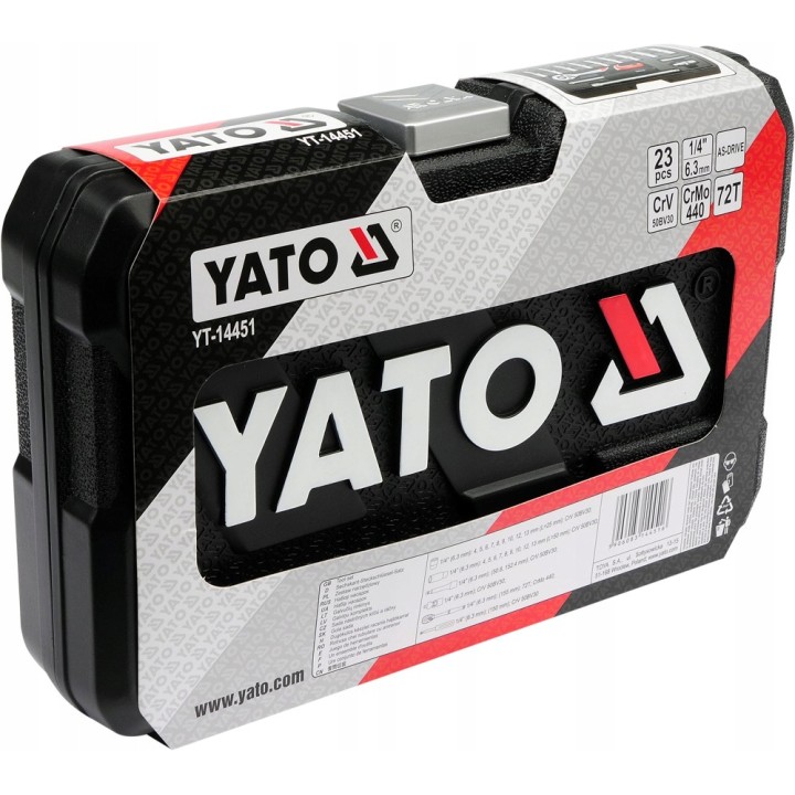 YATO ZESTAW NARZĘDZIOWY 1/4" 23CZ.