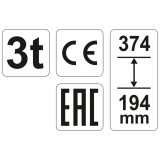 YATO PODNOŚNIK HYDRAULICZNY SŁUPKOWY 3T