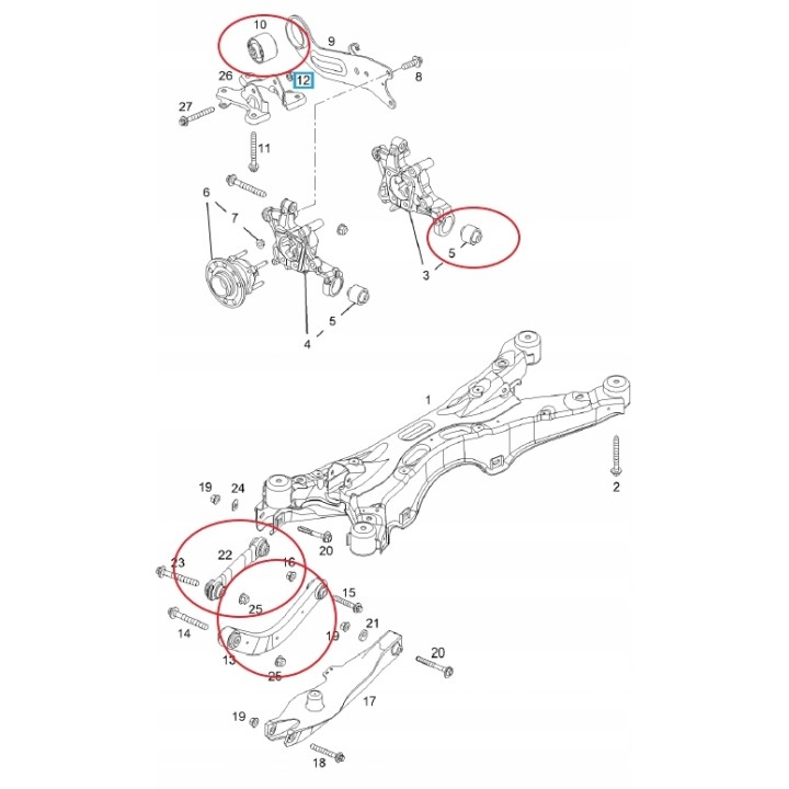 OPEL VECTRA C SINGUM - ZESTAW ZAWIESZENIA WAHACZE ŁĄCZNIKI GUMY TULEJE