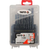 YATO ZESTAW WIERTEŁ DO METALU HSS, 1-10MM, 19 CZ