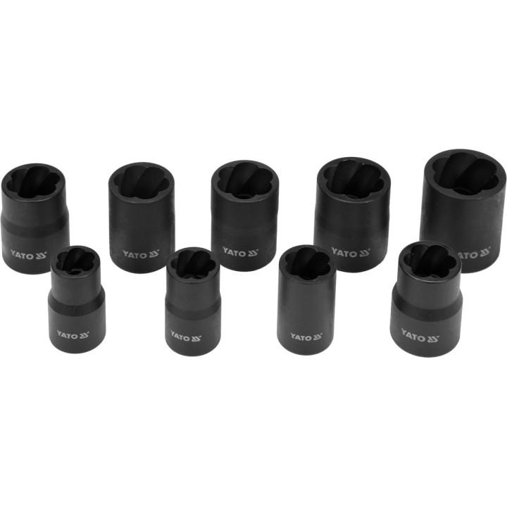 YATO ZESTAW WYKRĘTAKÓW DO ŚRUB 3/8", 10-19MM, 10 CZ