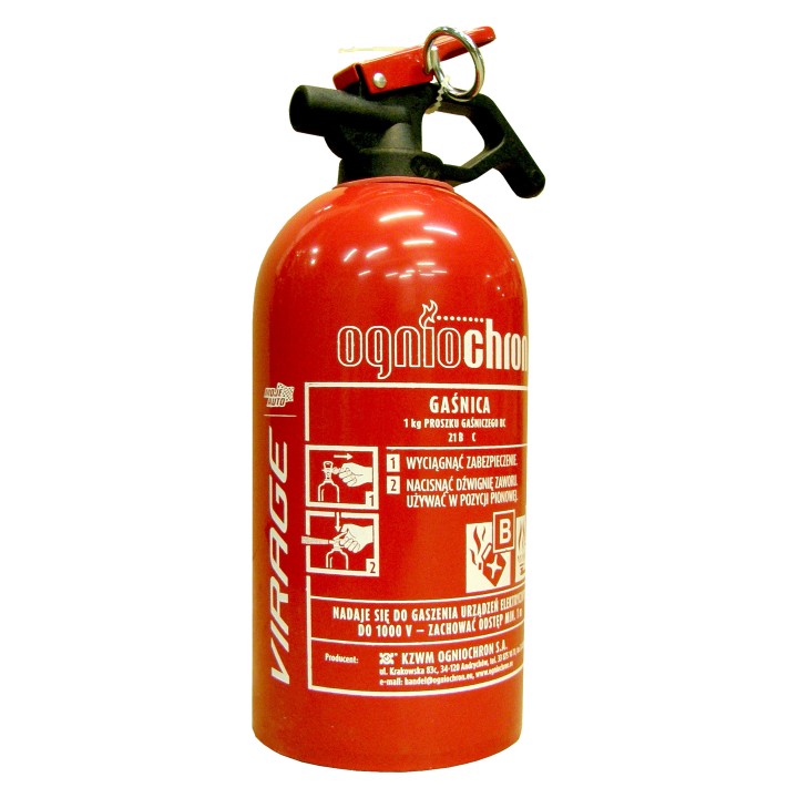MOJE AUTO GAŚNICA PROSZKOWA OGNIOCHRON 1KG ISO9001