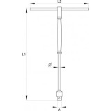 YATO ADAPTER TYP-T Z OBROTOWĄ RĄCZKĄ 1/2"