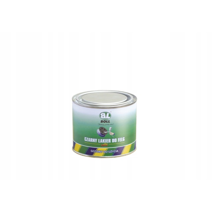 BOLL LAKIER AKRYLOWY 500ML CZARNY POŁYSK DO FELG SAMOCHODOWYCH / BOLL