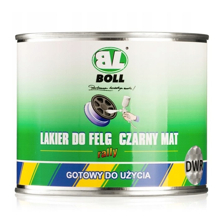 BOLL LAKIER AKRYLOWY 500ML CZARNY MAT DO FELG SAMOCHODOWYCH / BOLL