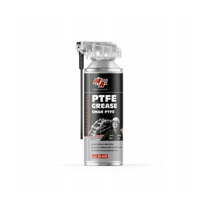 MOJE AUTO SMAR TEFLONOWY PTFE 400ML SPRAY APLIKATOR -40°C DO 180°C / MA PRO