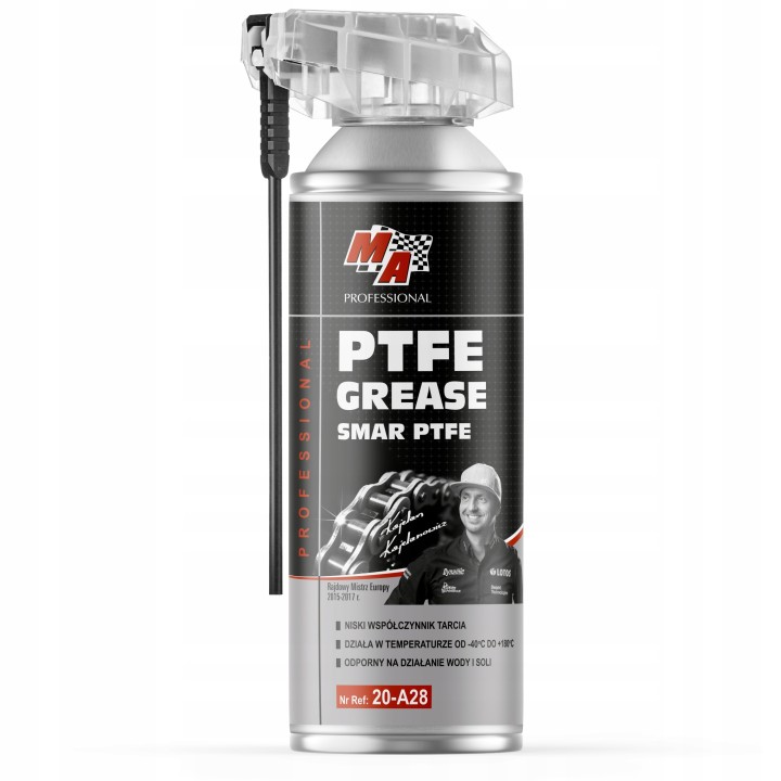 MOJE AUTO SMAR TEFLONOWY PTFE 400ML SPRAY APLIKATOR -40°C DO 180°C / MA PRO