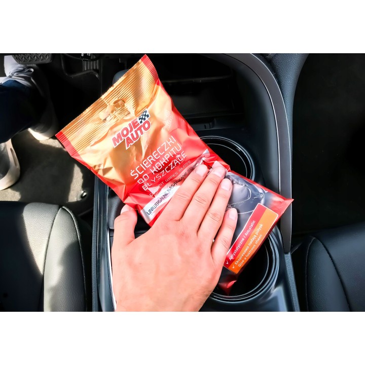 MOJE AUTO ŚCIERECZKI DO KOKPITU BŁYSZCZĄCE WANILIA 24SZT. / MOJE AUTO