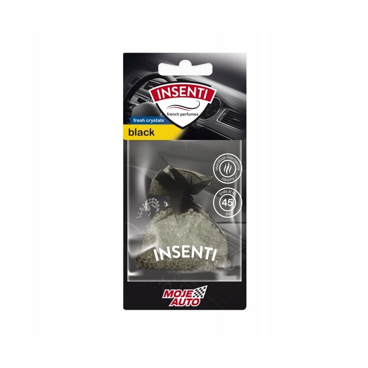MOJE AUTO ZAPACH WORECZEK ZAPACHOWY 20G INSENTI BLACK / MOJE AUTO