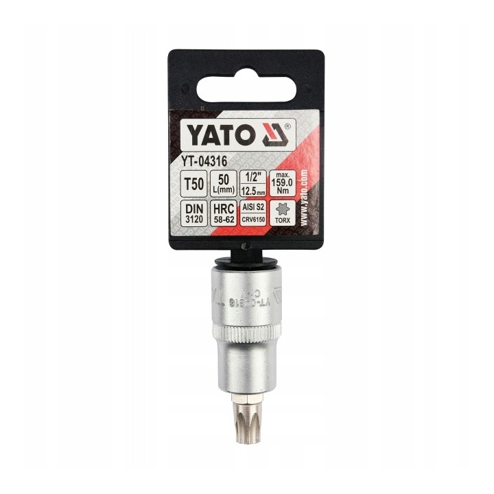 YATO KLUCZ TRZPIENIOWY TORX 1/2" T50 L55MM