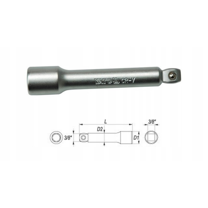 YATO PRZEDŁUŻKA UCHYLNA 3/8 76MM