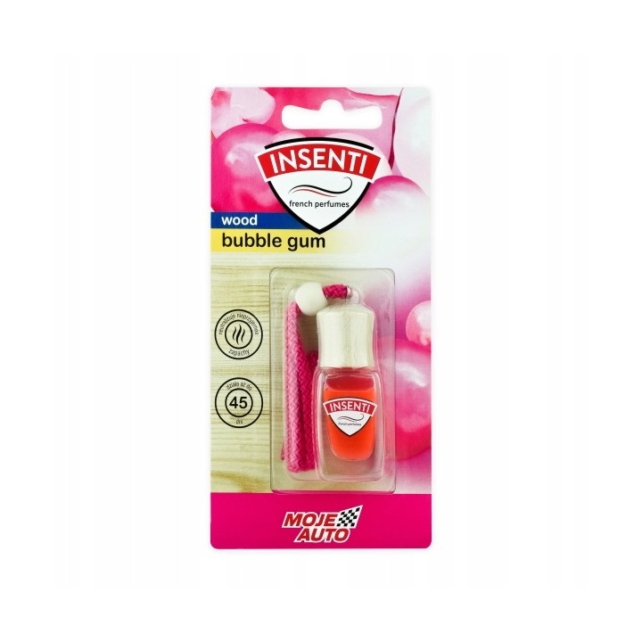 MOJE AUTO ZAPACH INSENTI WOOD BUTELECZKA 8ML BUBBLE GUM BLISTER / MOJE AUTO