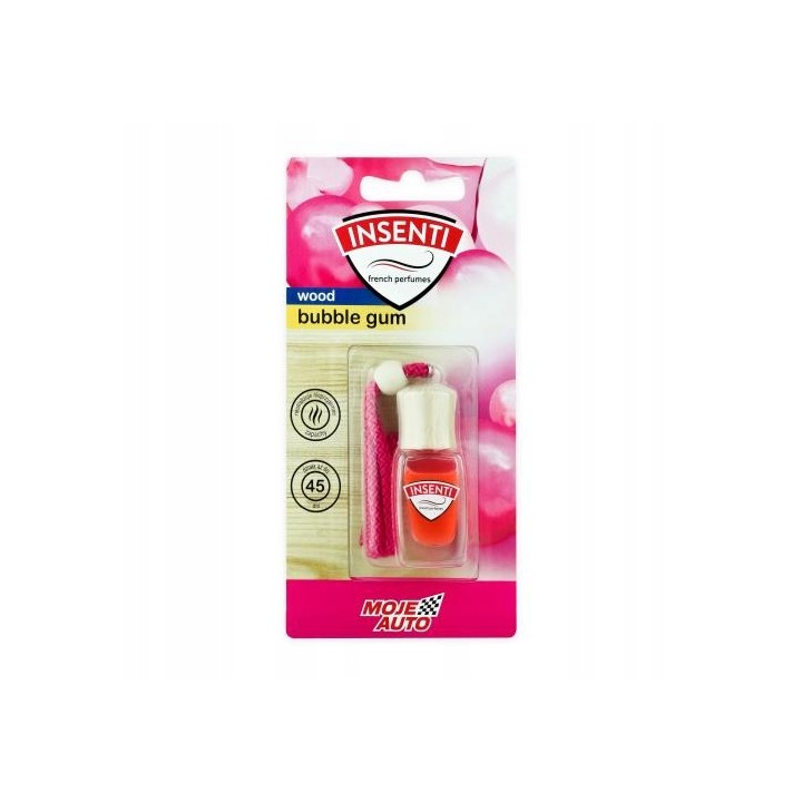 MOJE AUTO ZAPACH INSENTI WOOD BUTELECZKA 8ML BUBBLE GUM BLISTER / MOJE AUTO
