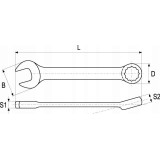YATO KLUCZ PŁASKO-OCZKOWY 13 MM KRÓTKI