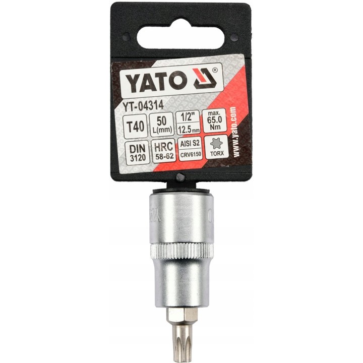 YATO KLUCZ TRZPIENIOWY TORX 1/2" T45 L55MM