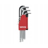 YATO KLUCZE IMBUSOWE HEX, KULKA 2-10 MM, KPL. 9 SZT.