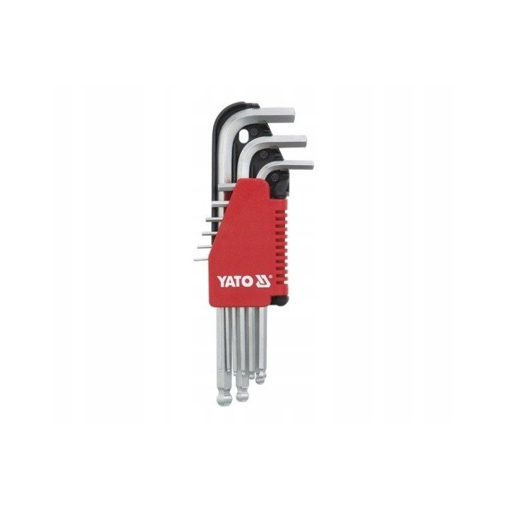 YATO KLUCZE IMBUSOWE HEX, KULKA 2-10 MM, KPL. 9 SZT.