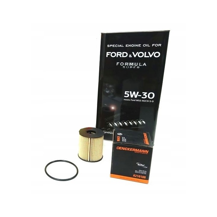 OLEJ 5L 5W30 +FILTR OLEJU FOCUS II III MONDEO IV S-MAX C-MAX VOLVO 2.0 TDCI