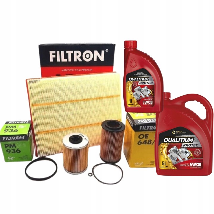 FILTRON ZESTAW FILTRÓW + 6L OLEJ 5W30 do OPEL ZAFIRA ASTRA II G 2.0 2.2 DTI