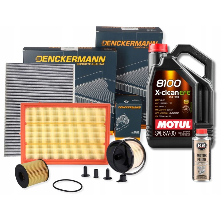 OLEJ MOTUL 5W30 EFE 5L 4X ZESTAW FILTRÓW PEUGEOT 307 CITROEN C4 2.0HDI
