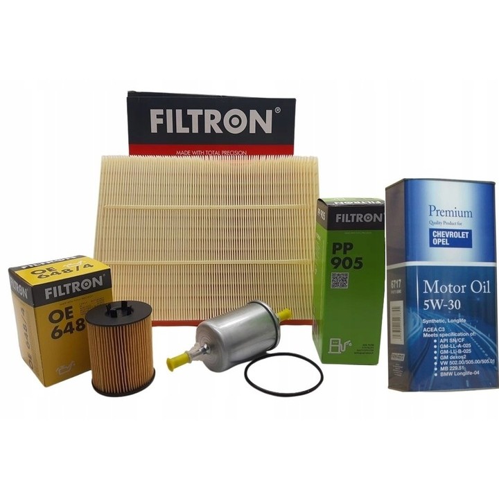FILTRON ZESTAW FILTRÓW + OLEJ 5W30 do OPEL ZAFIRA ASTRA G 1.8 16V